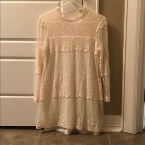 Cream colored lace dress